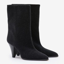 ISABEL MARANT Rouxa Boots Size 39 8.5 9 Black...