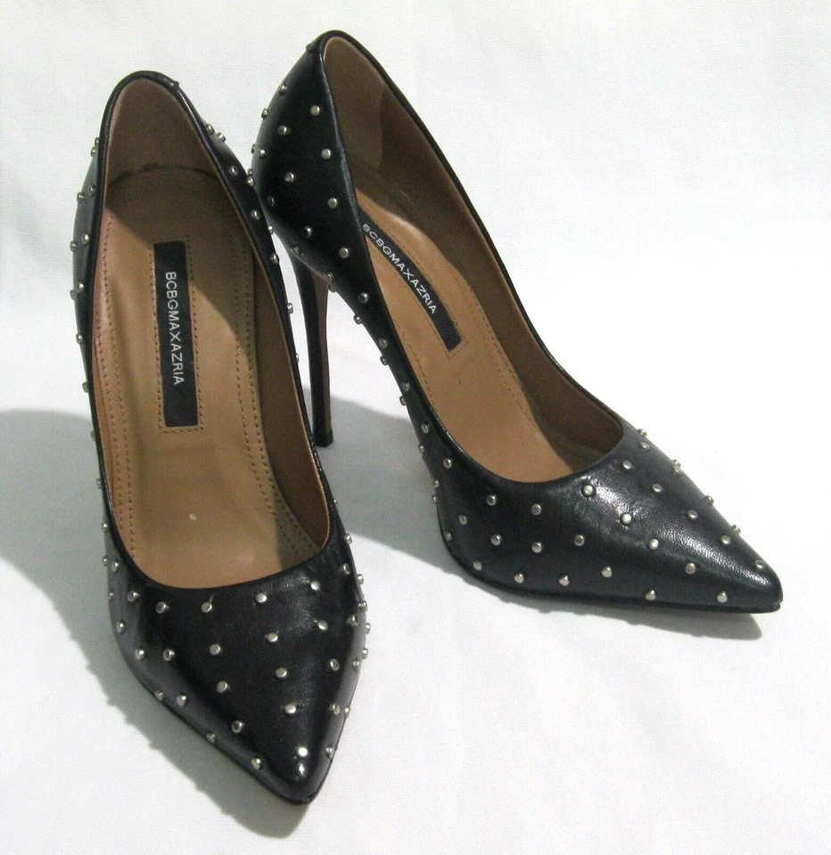 Zapatos de salón BCBG Maxazria para mujer con tachuelas de cuero tachuelas Nola talla 6 negros Foto 3 de 4