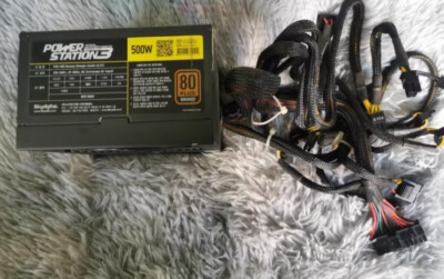 1pc used  POWER STATION PS3-500 Bronze 500W Power supply #T5