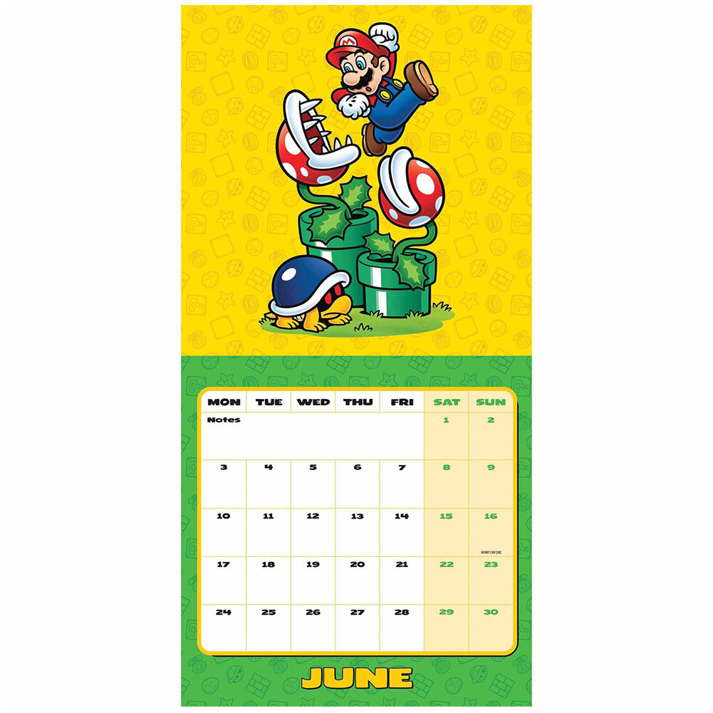 Super Mario 2024 Square Wall Calendar (TA11039) eBay