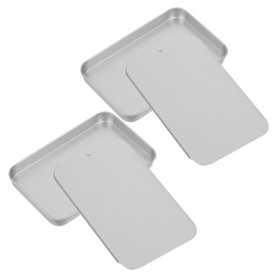  2 Stück Mini-Weißblechdosen, praktische Push-Pull-Blechbehälter für Balsam,