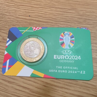 Official UEFA Euro 2024 Germany £2 Two Pound Coin Pitcairn Islands