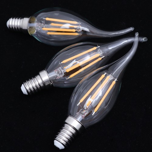 3pcs Vintage Candelabra LED Bulbs Flame Tip Bulb Candle Bulb
