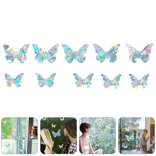 10 Sheets Fensteraufkleber Schmetterling Vogelabwehr PVC-Aufkleber - Afbeelding 13 van 18