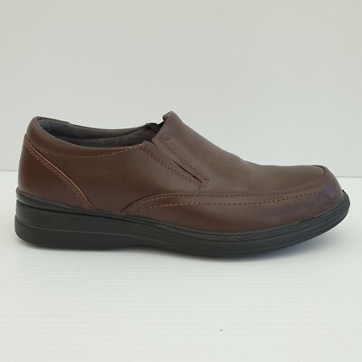 hush puppies transport wide leather slip on