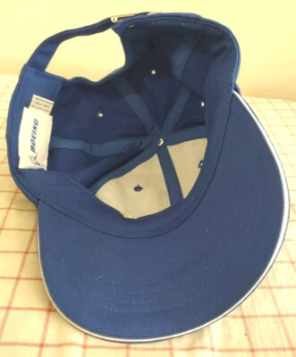 Boeing Cap Hat Blue Mens Adjustable Embroidered Logo Jet