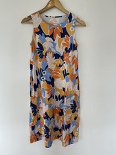 Uniqlo X Cassie Byrnes Sleeveless Summer Shift Dress Pockets Size 13 Cotton EUC