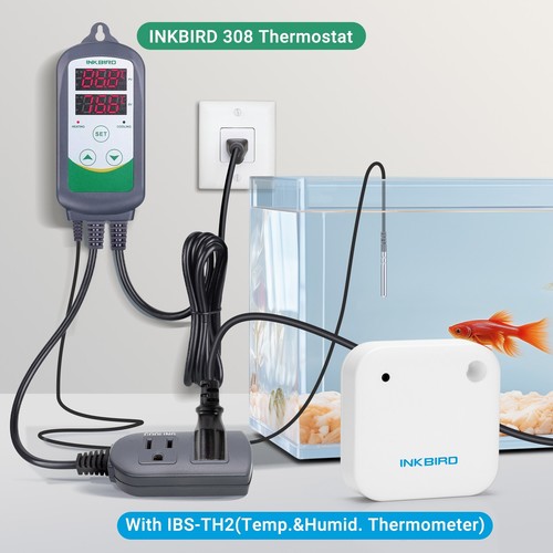 Inkbird Heating Cooling Temperature Controller 308 IBS-TH2 Thermometer Hygromete - Picture 2 of 17