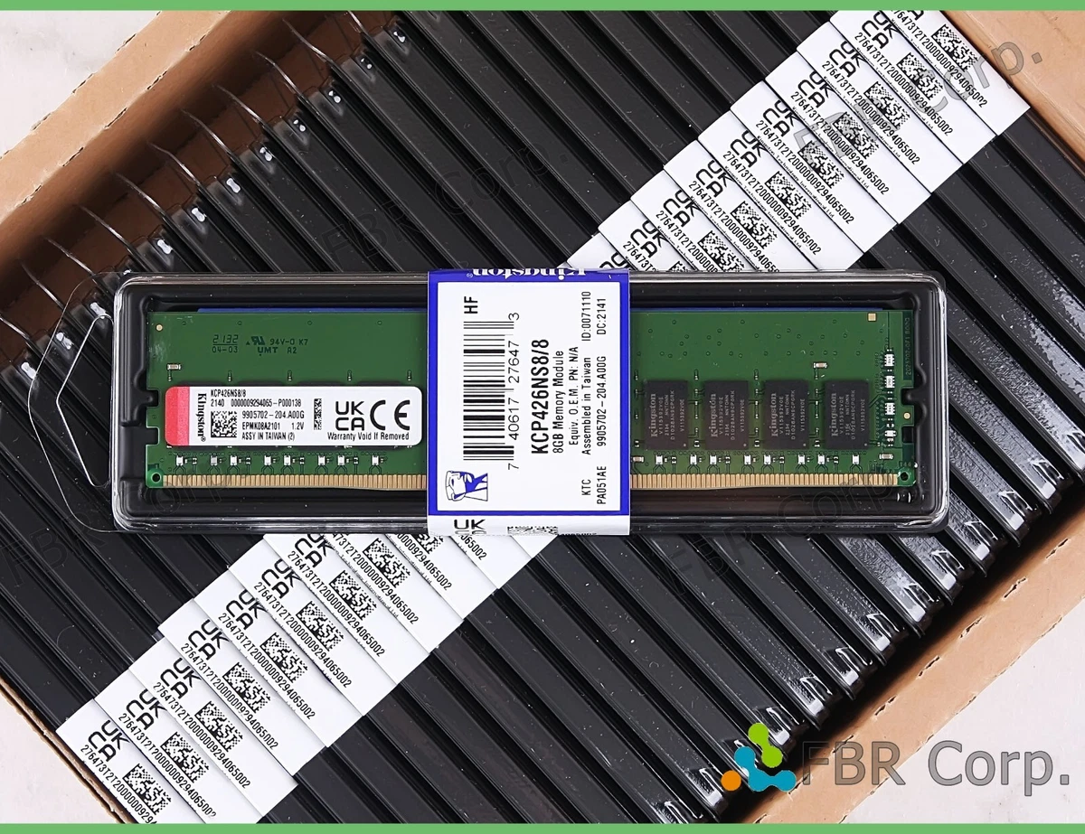 Kingston DDR4 SDRAM 8 GB Capacity per Module Memory (RAM) for sale