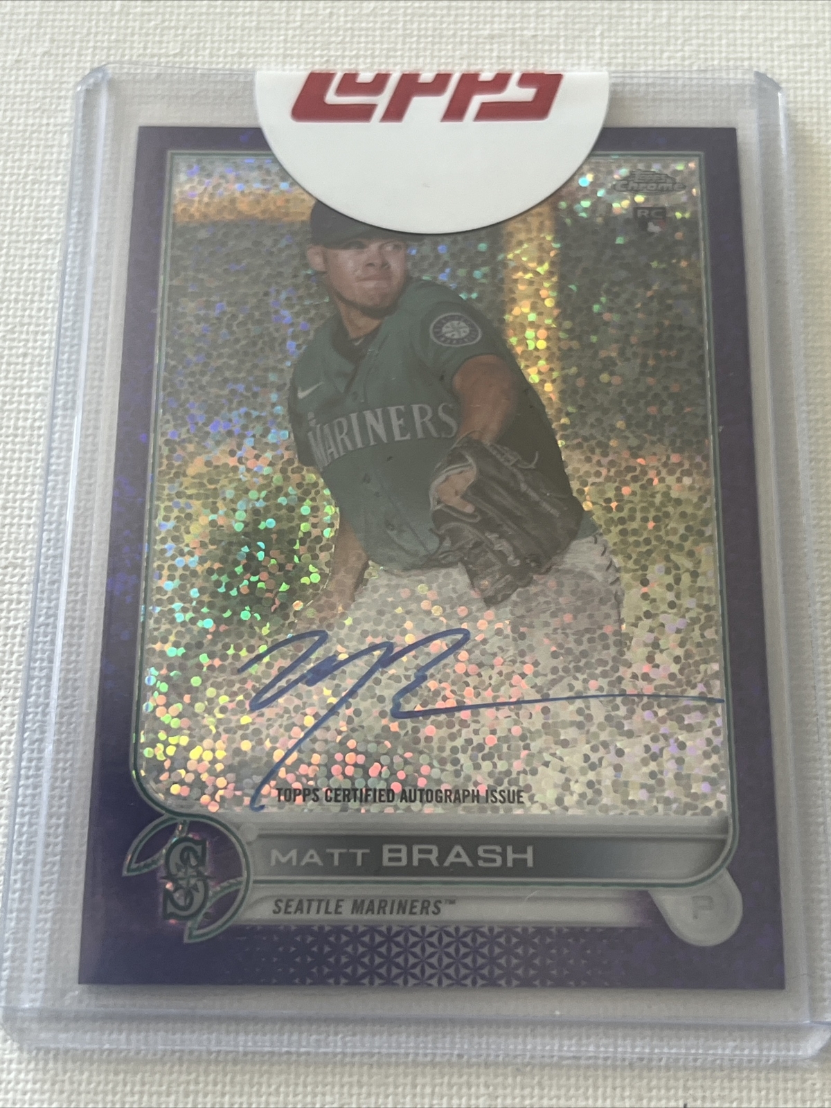 2022 MATT BRASH Topps Chrome ROOKIE ON CARD Auto Purple Speckle 199/299 🔥🔥