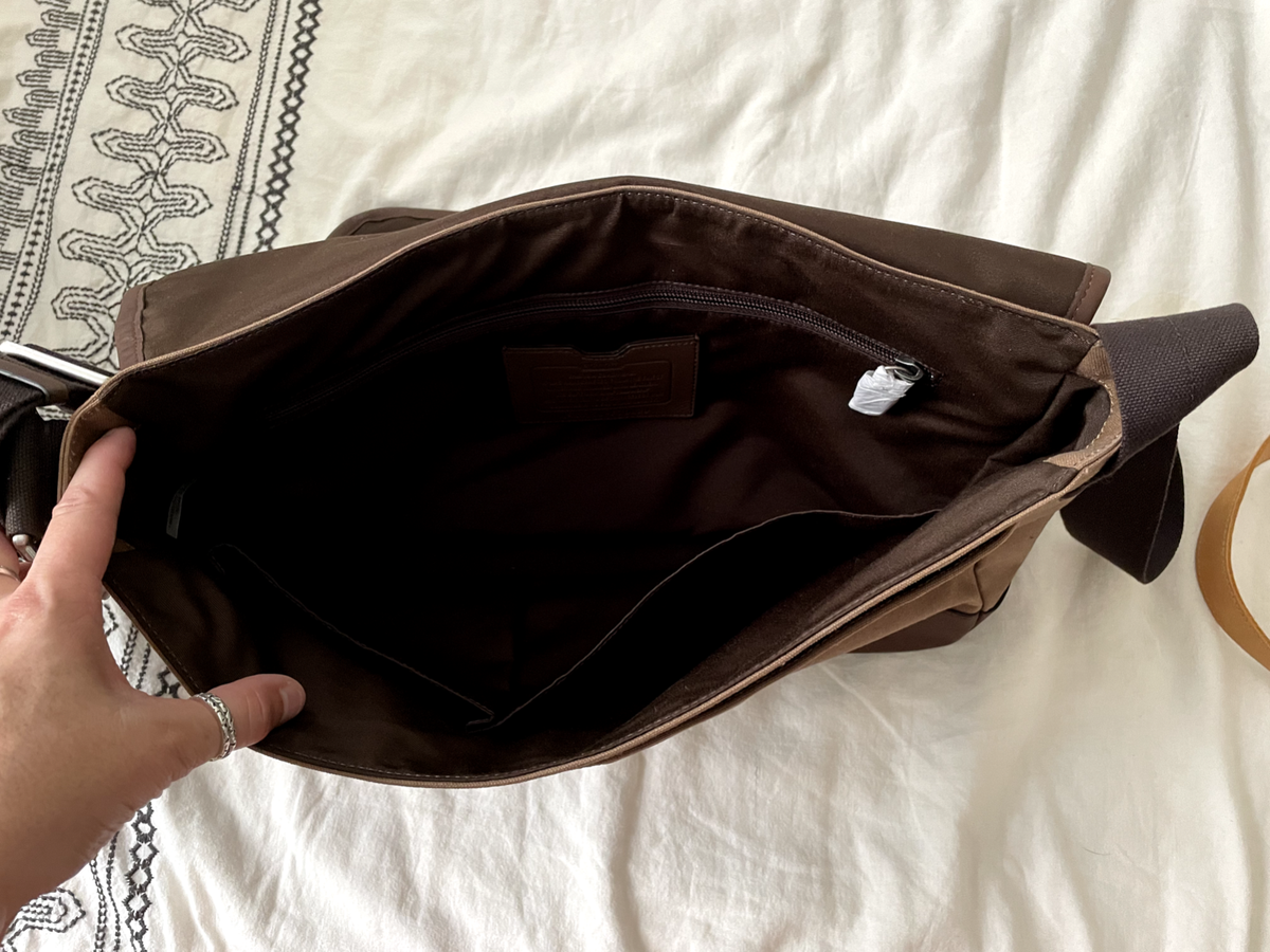 COACH Camden Canvas Brown Canvas Messenger Bag 70829-NICE | eBay