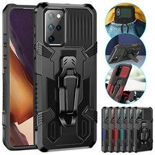 For Samsung S21 S20 Ultra Plus Note 20 10 Armor Case Belt Clip Hard Stand Cover
