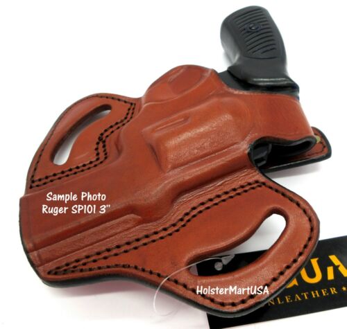 TAGUA Classic Right Hand Brown Leather Thumb Break Belt Holster - CHOOSE GUN - Picture 5 of 12