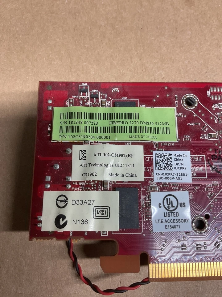 AMD FirePro Graphics Video Card ATI-102-C31901 512Mb 102C3190204 #4006PT164 - Image 4 of 4