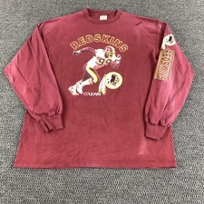 VTG 90s Big XL 2XL Grunge Sun Faded Marco Coleman Washington Redskins T Shirt