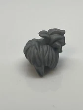 Lego Pixal Minifigure Flat Silver Soft Hair With Pony Tail HP#32