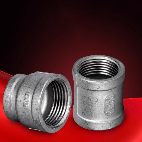 1/4" - 1" BSP Thread Coupler Female Reducer Connector 304 Stainless Steel Pipe - Picture 4 of 12