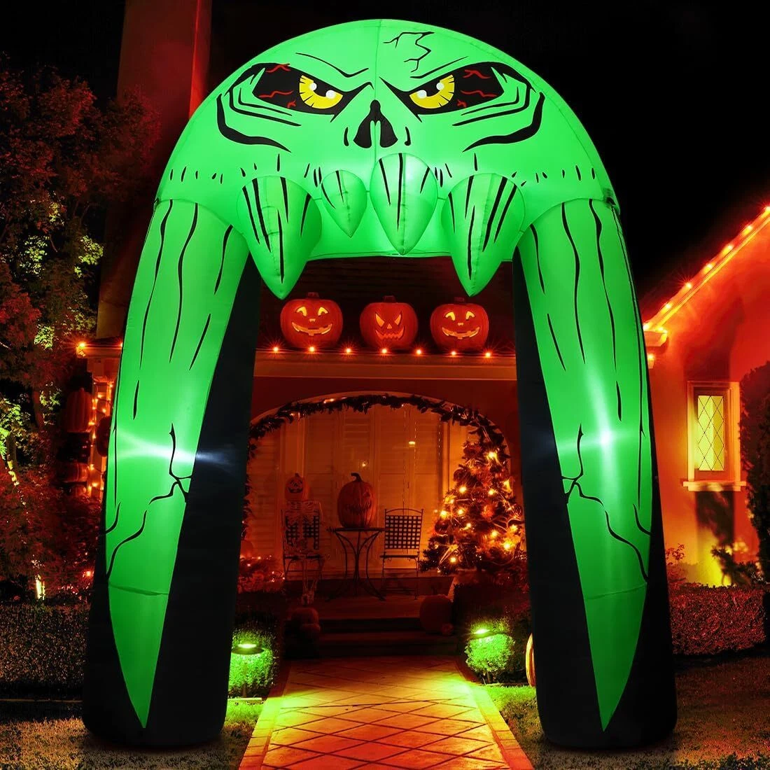 10 Ft Monster Mouth Arch Halloween Inflatable Outdoor Decorations Clearance Sale