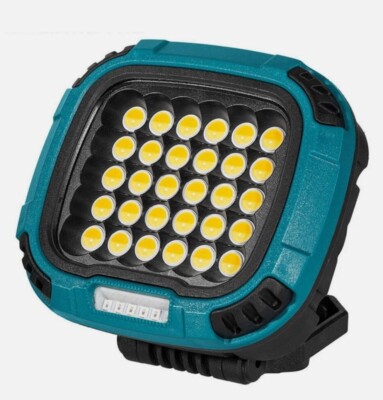 Ultrahelles wiederaufladbares LED-Licht - starkes Arbeitslicht mit Powerbank (blau)