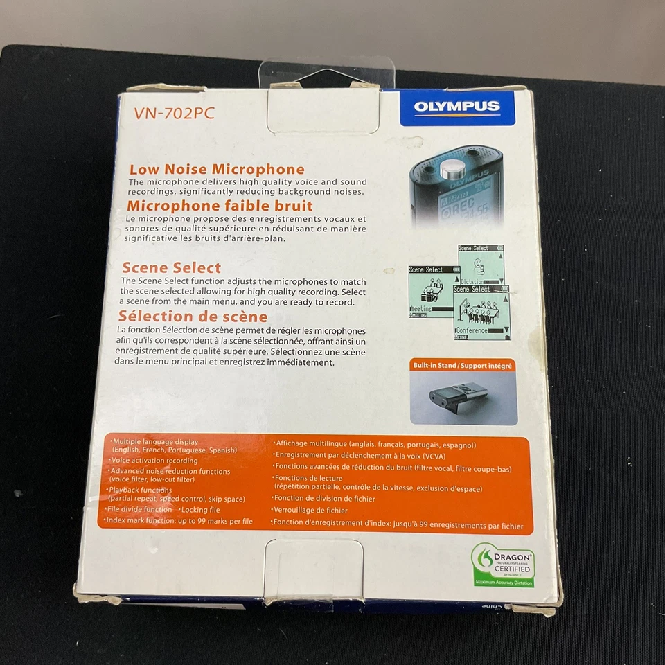 OLYMPUS VN-702PC Digital Voice Recorder w/ 2GB Internal memory microSD Slot NIB - Image 4 of 4