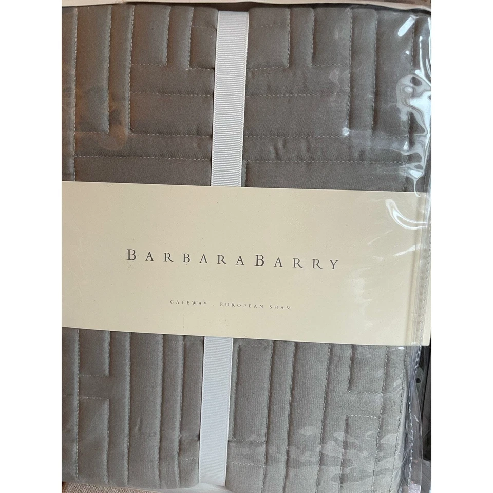 Par de fundas europeas acolchadas en níquel Barbara Barry nuevas Foto 3 de 4