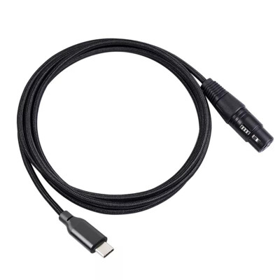 USB C/Type-C To XLR 3 Pin Microphone Audio Cable Male To Female Mic Adapter Cord