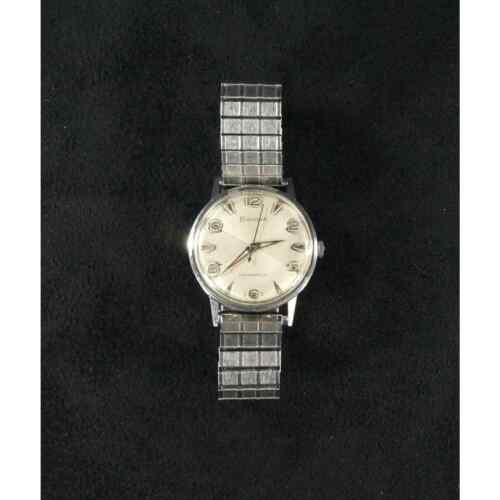 Vintage Bulova M-1 Men's Wristwatch Waterproof Running Wind-up Second Hand Band - Afbeelding 1 van 7