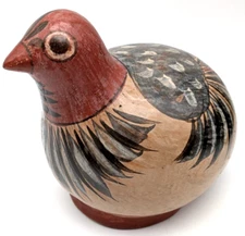 Tonala Hand Painted Mexican Quail Bird Figurine