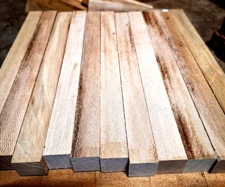 20 PIECES 12" LONG KILN DRIED SYCAMORE PEN / SPINDLE LATHE BLANKS 1" X 1" X 12"