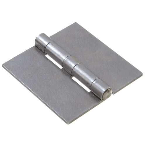 Hillman Square Corner Weldable Surface Hinge Silver