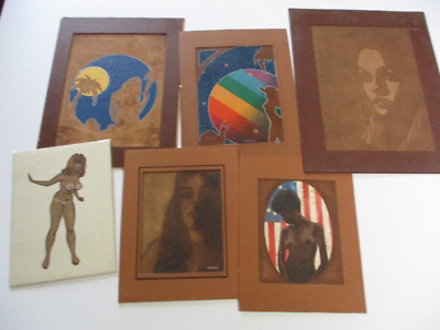 COLLECTION OF PAINTINGS DRAWINGS BY BARBOUR CALIFORNIA ABSTRACT NUDE FUNK 1970'S
