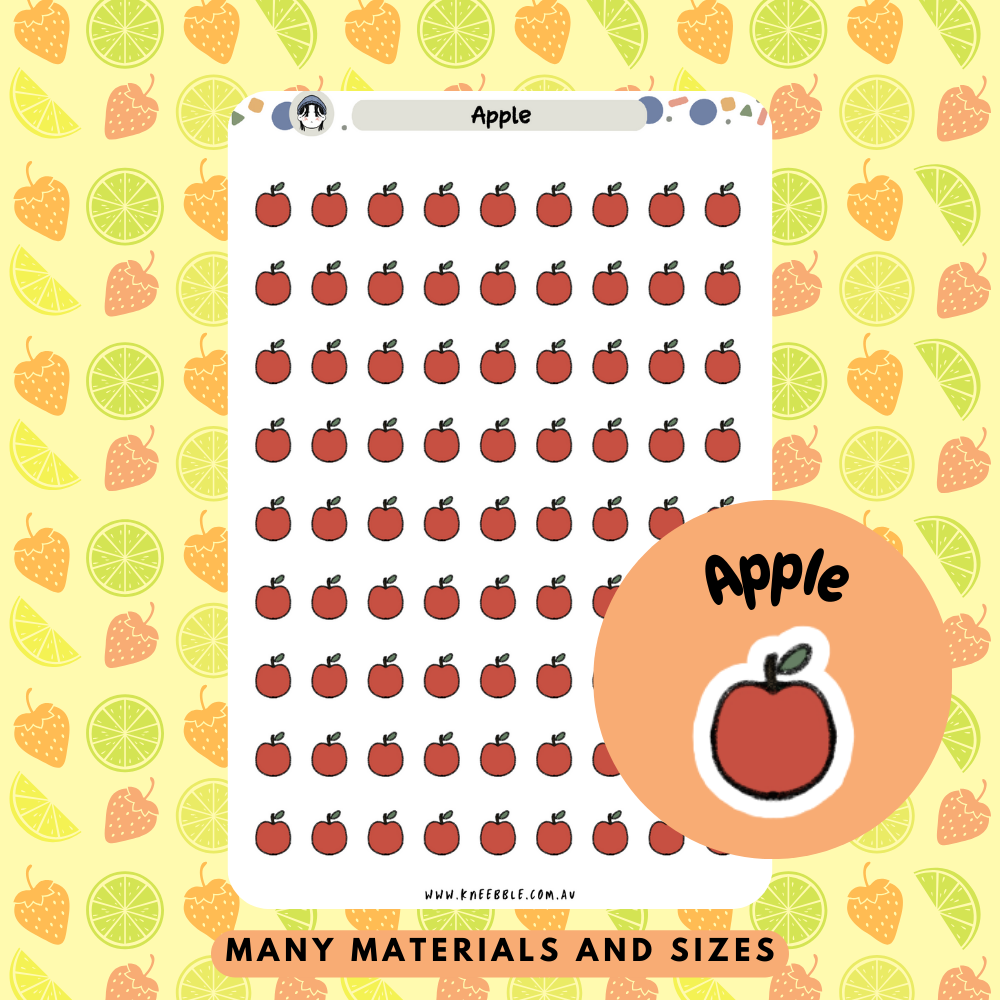 Red Apple Planner Stickers