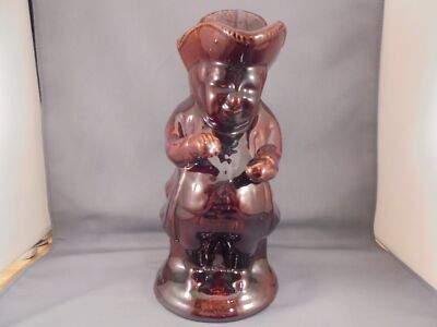 Antique Rockingham Pottery Snuff Taker Toby Pitcher w Lid Excellent 9 5 ...