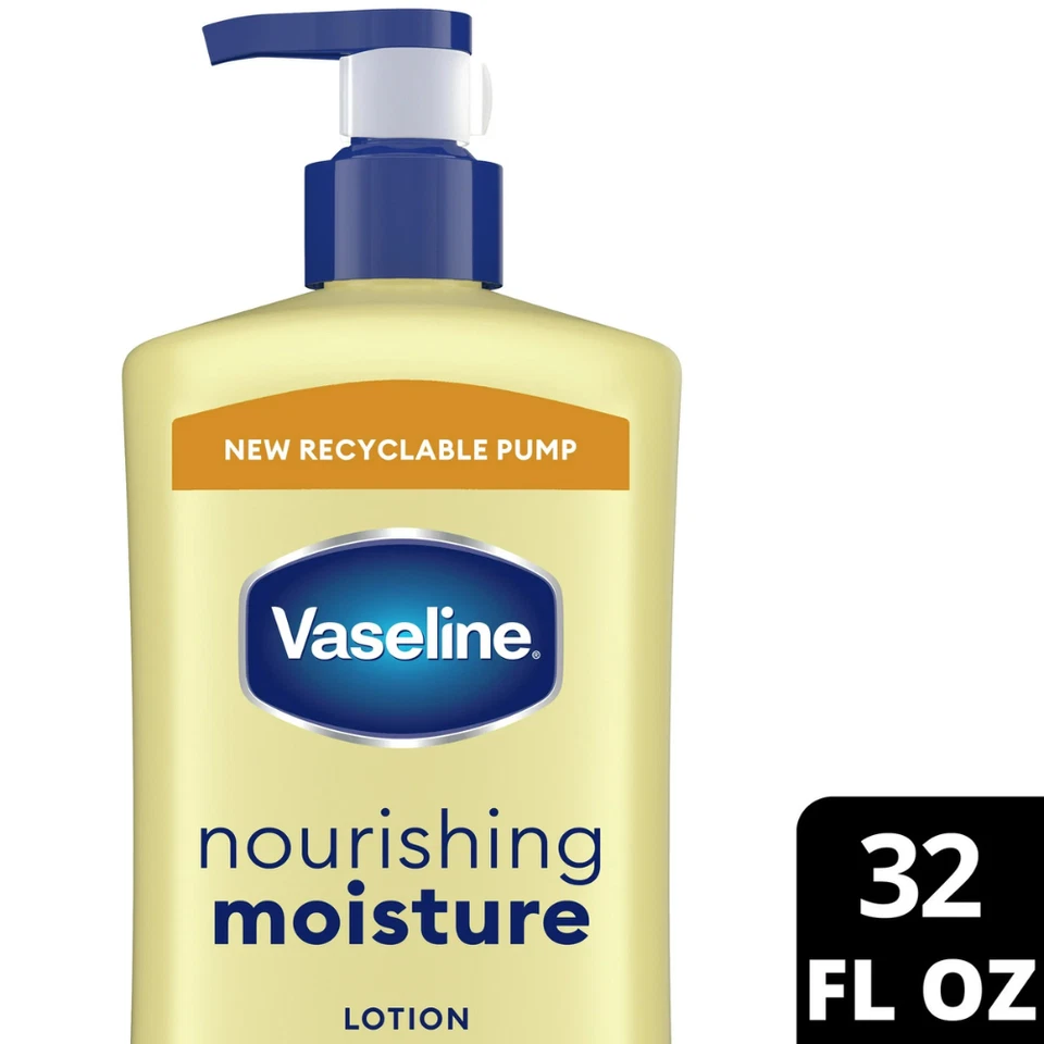 Vaseline Intensive Care Nourishing Moisture Lotion Body Lotion for Women, 32 oz Foto 2 de 4