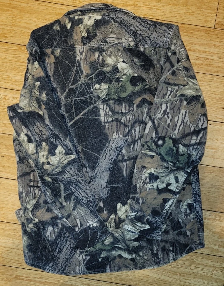 Vintage Mossy Oak Camo Long Sleeve Pocket Shirt Size Boys Medium USA G-1 - Image 2 of 4