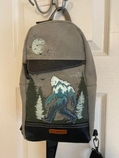 CHALA BIG FOOT CANVAS SLING BAG - 3 RFID CC SLOTS - GRAY