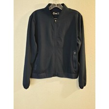 Zyia Active Full Zip Jacket Chill Note Lightweight Blue Womens Bomber Size Small