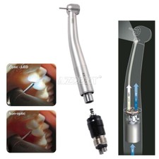 Dental LED E-generator Handpiece 4 Way Spray Clean Head Quick Coupler 4 Hole