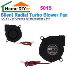 5015 DC 5V-24V Silent Radial Turbo Blower Fan Cooling for Humidifier 2 PIN