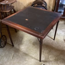 Carrom Company Folding Table ONLY~Vintage 1927~30" Square Regneir Portable Game