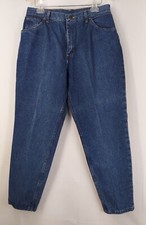 VINTAGE Gitano Jeans Womens 16 Petite Mom Relaxed Tapered High Rise Blue Denim