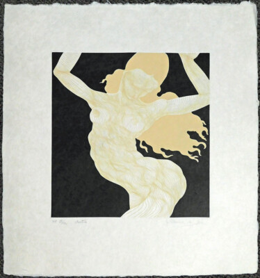 Azoulay ''Destra'' from Les Cariatides Suite Signed Japon Paper Etching Make Offer