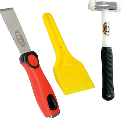 Verglasungsschaufel + Thor Hammer + Meißel Kitt Messer Fenster PVC Paddelpacker PVC