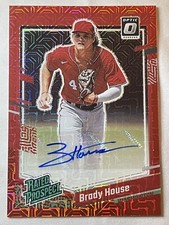 Brady House Auto 2023 Donruss Optic Rated Prospect Signatures Red Mojo Prizm /49