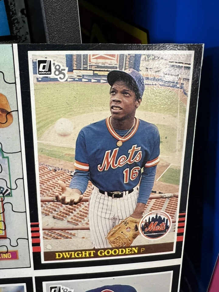 Donruss Box Bottom 1985 sin cortar Dwight Gooden #PC1 novato radiocontrol Sandberg Gehrig Foto 2 de 4