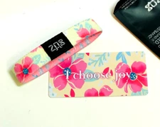 ZOX *I CHOOSE JOY* NEW Medium Silver Single MYS/FG Wristband w/Card
