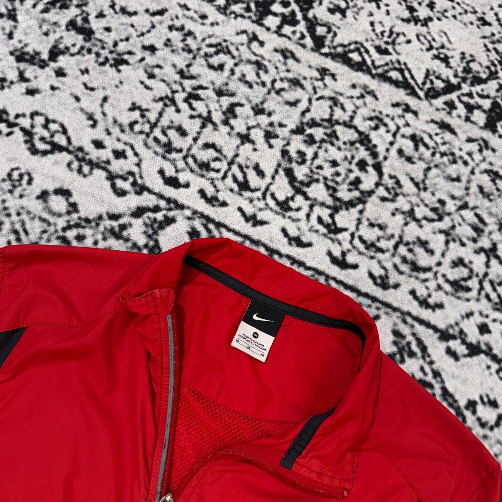 GUCCI Giacca a vento vintage Nike unisex rosso nero nylon taglia M Y2k anni 90 outdoor re