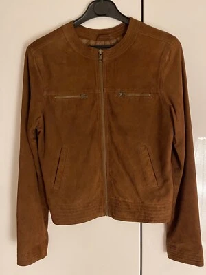 BLOUSON / VESTE EN CUIR - SCHOOL RAG - - MARRON GLACÉ - TAILLE 2 (38) - NEUF ! - Photo 1/4
