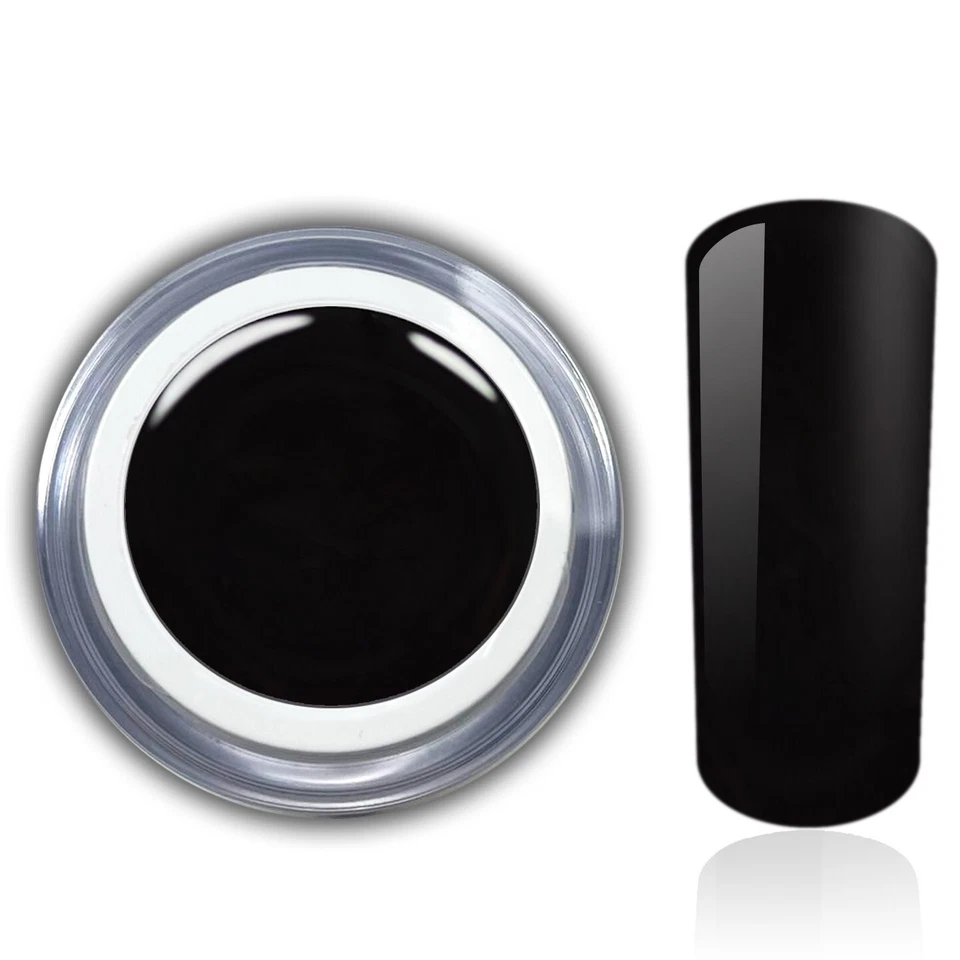 Farbgel Schwarz Black Led UV-Gel French Nail Art Nagel Design Nagelgel - Bild 2 von 4
