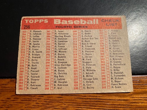 1958 TOPPS BASEBALL #256 WHITE SOX TEAM CARD!! UNMARKED CHECKLIST! $1 SHIPPING!! - Picture 2 of 2